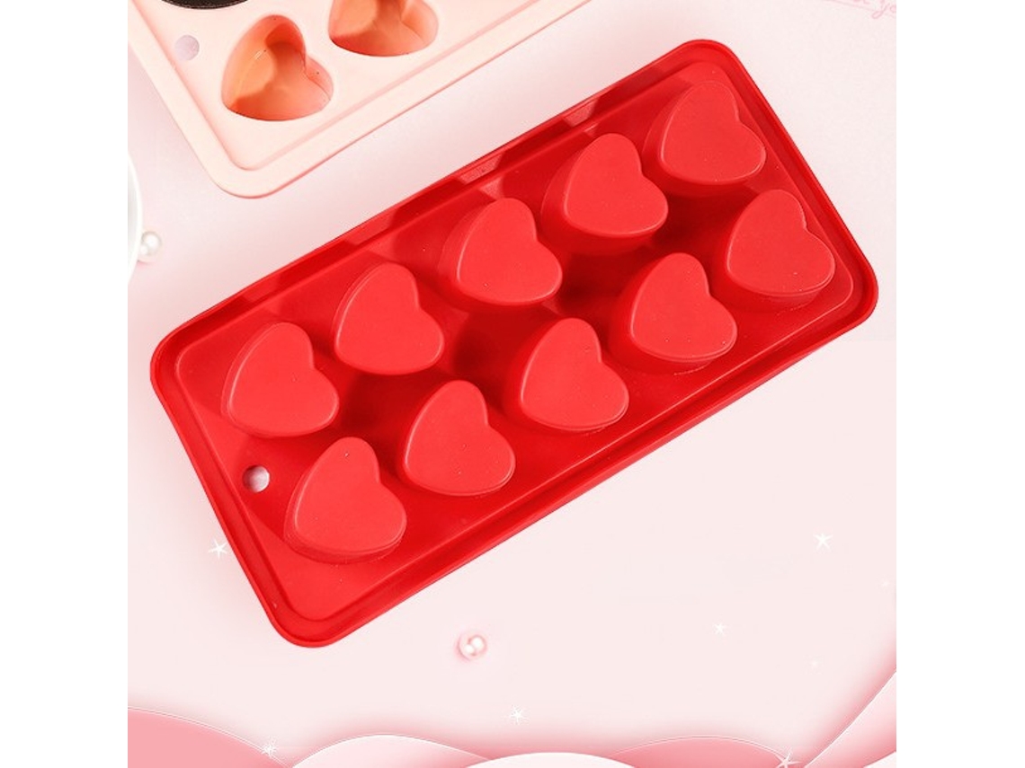 Forma De Gelo Com Tampa Silicone, Empilhável, Livre De Bpa, Para Chocolate, Cocktails, Café Gelado, Whisky E Sumos Vermelho Hexinyigjly