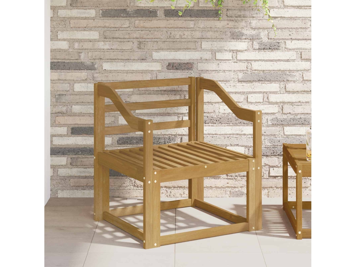 Vidaxl Conjunto De Sofás Para Exterior Madeira Sólida De Acácia Branco