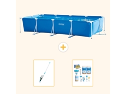 Intex Piscina Com Estrutura Retangular - 450x220x84 Cm - 3-peças S22360