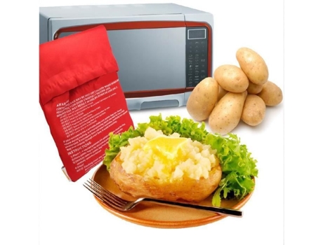 Saco De Cocção Potato Express Vermelho 23 X 18 Cm Cozimento Rápido Lavável E Reutilizável Dulce Casa