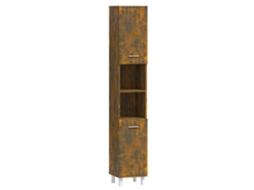 Armário para WC Derivados de Madeira Carvalho Fumado MAISON EXCLUSIVE (30x30x179 cm)