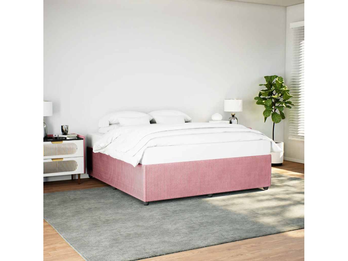 Vidaxl Estrutura De Cama 180x200 Cm Veludo Rosa