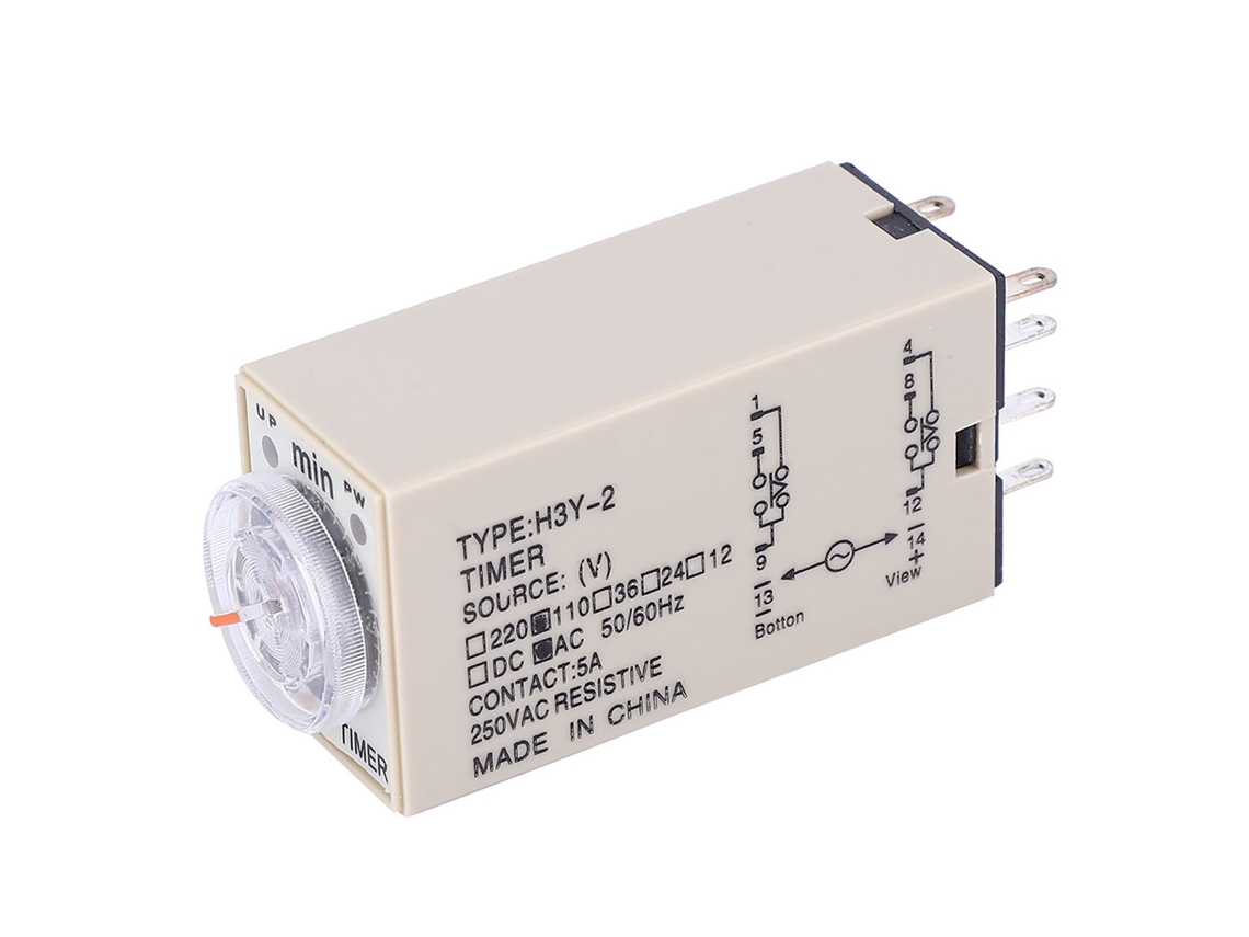 Relé De Atraso Laxiscreed H3y-2, Temporizador De 0 A 3 Minutos, Função De Retardo Ao Ligar