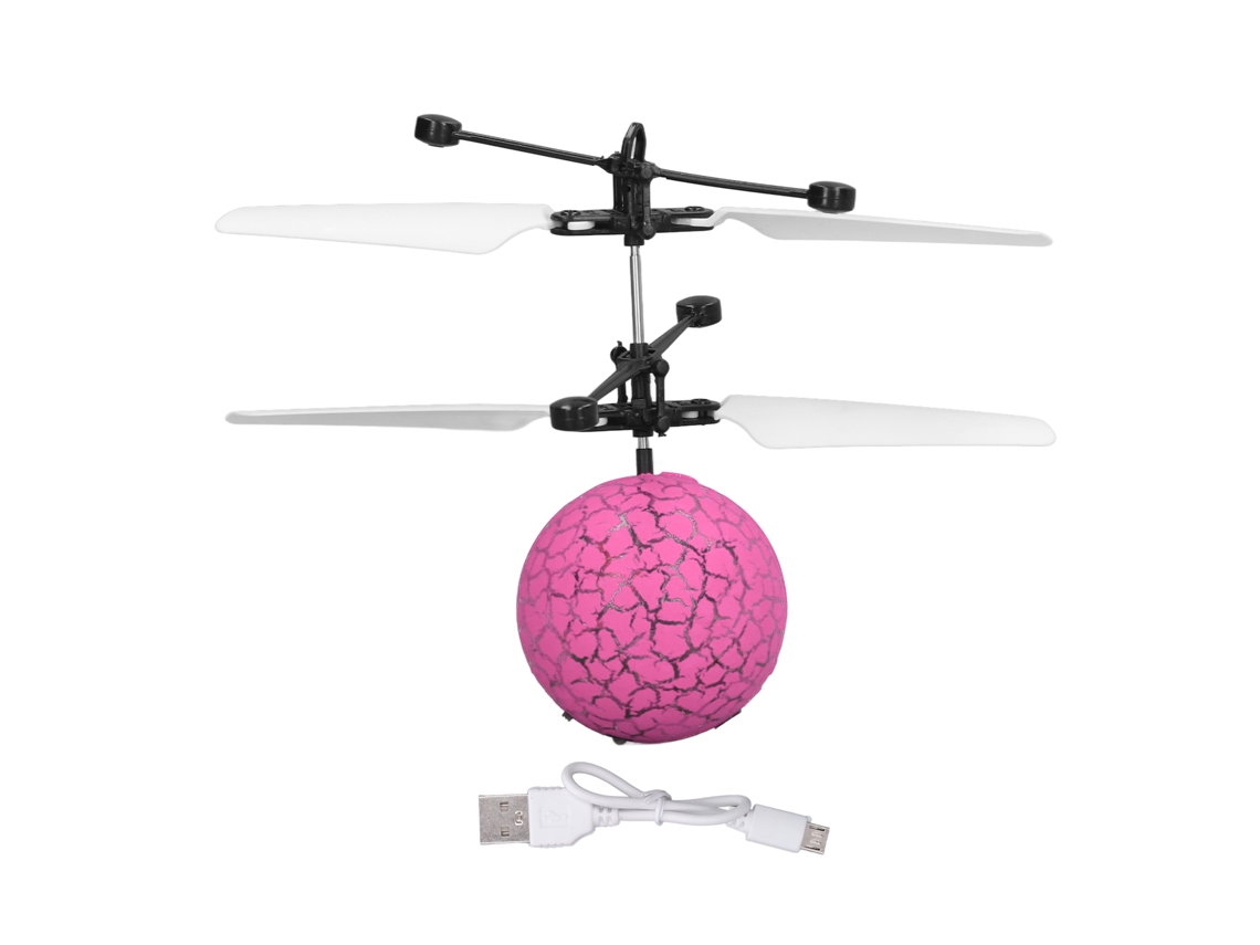 Business bola Voadora com Luzes Led, Carregamento Usb, Brinquedo Interativo para Interior e Exterior, Rosa | S/MARCA