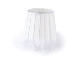 Abajur de Tela com Penas para Lustre | S/MARCA
