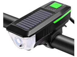 Conjunto Luz Bicicleta Solar/usb Recarregavel Ipx8 Mtb/estrada Verde Yizhood