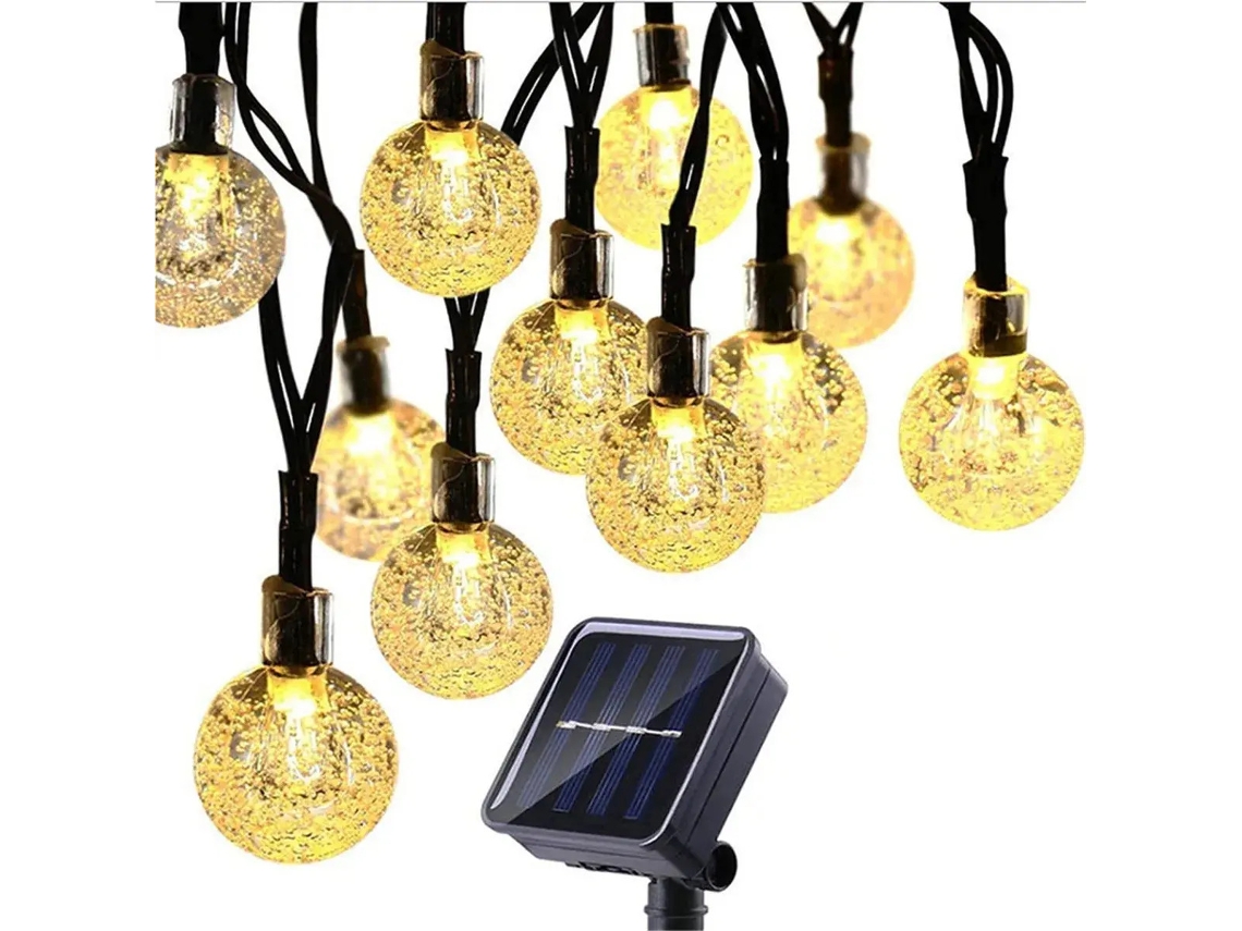 . 12m 100 Luzes Solar 8 Função Outdoor Spotlight *