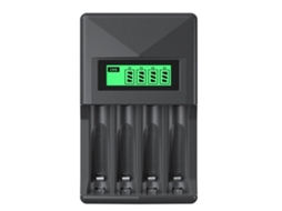 Lurelia Carregador De Pilhas 1a Lcd Usb 6,8 Cm 3 Para Recarregáveis Com Proteção 4 X 6