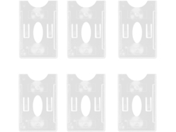 Conjunto De 6 Porta-cartões Transparentes Com Ventosa Para Para-brisa.