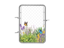 Portão De Rede Metálica 81x117cm Em Aço Galvanizado Com Kit Anti Queda Tekmaquinas