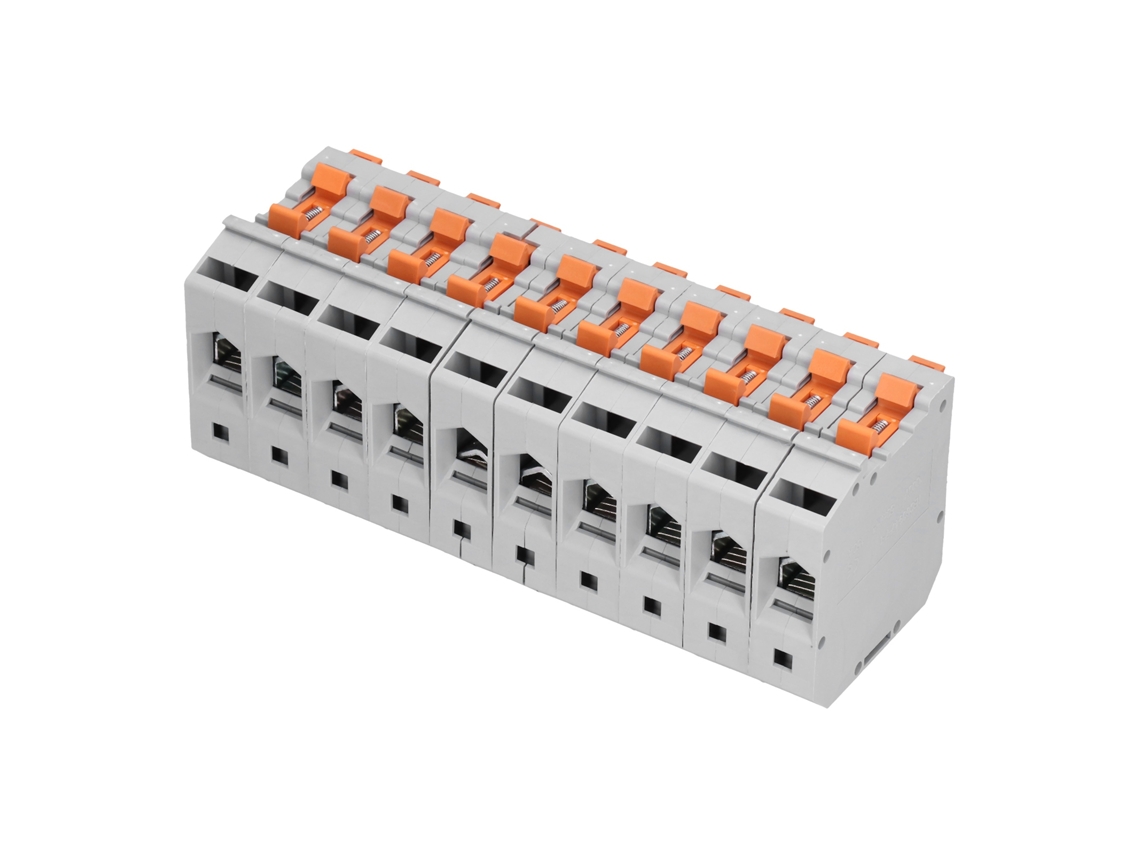 Terminal De Trilho Uk50n 10 Peças 50mm 150a 1000v Conexão De Fio Combinação Antiderrapante