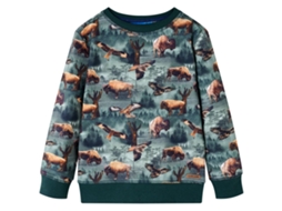 Sweatshirt Para Criança Verde-escuro 116