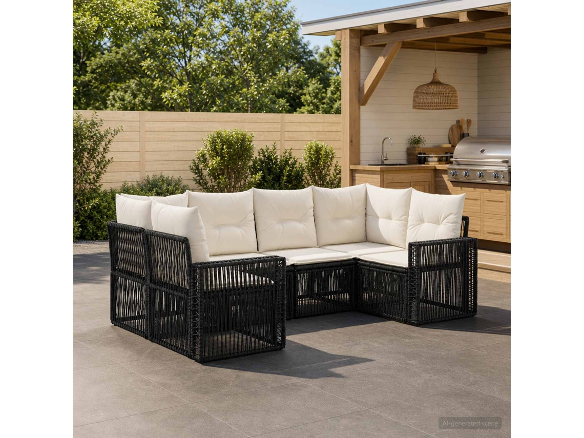 Vidaxl Conjunto De Sofá De Jardim 6 Unid. 6-número De Lugares