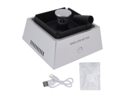 Purificador de ar portátil pequeno para quarto mesa escritório remove fumaça prata 2 velocidades S/MARCA