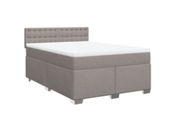 Cama com Molas, colchão 160x200 cm Tecido Castanho acinzentado MAISON EXCLUSIVE