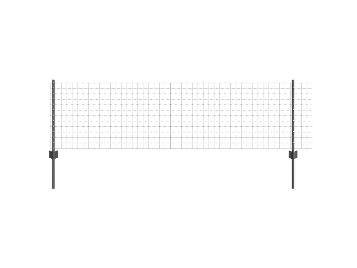 Conjunto 1 Barreira Externa Vidaxl Cinzento Aço (50 X 0,6 M)