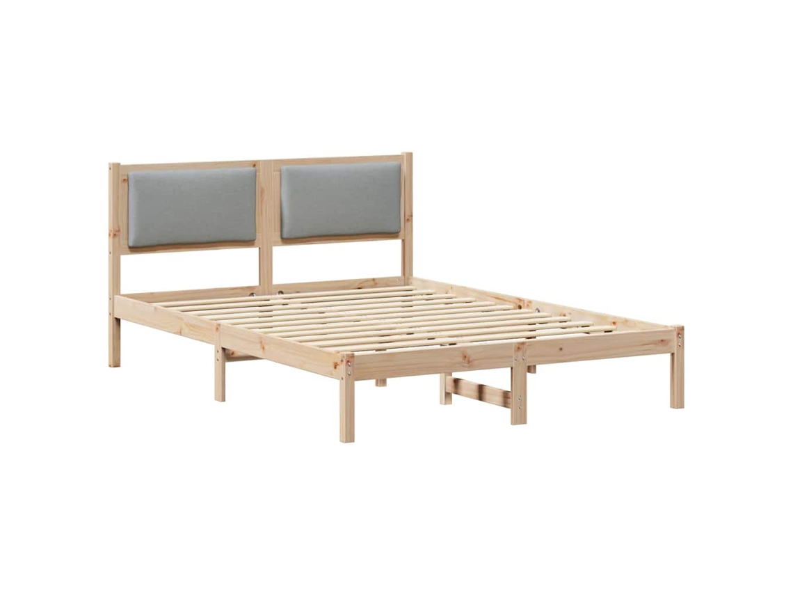 Estrutura de Cama com Cabeceira Cinzento Claro 150x200 cm MAISON EXCLUSIVE