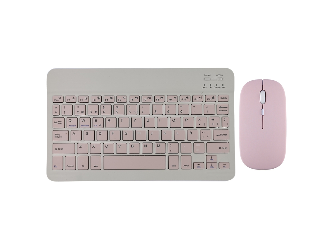 Teclado E Mouse Sem Fio Para Ipad Air 5, 4 Pro, 11, Bluetooth, Espanhol, Inglês, Android, Ios, Windows, Celular E Tablet. Aquaforge
