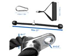 2026zentro-conjunto 7 Peças Corda Pull Down Tríceps Push Down Com Grip E Mosquetão Para Academia E Casa