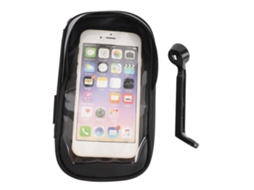 Bolsa para Telefone Mali de Bicicleta Frente Quadro com Protetor Solar Touch Screen Impermeável e Giratório 360° Preto
