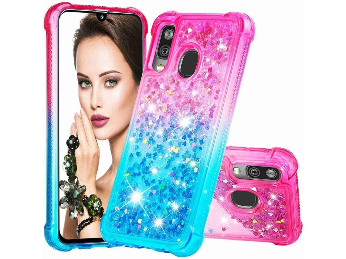 Capa Samsung Galaxy A40 HONGWE. Rosa/Azul