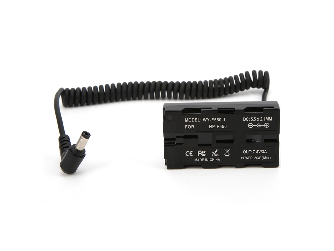 Half Decoded Dc To Npf550 Dummy Battery Dc Power Adapter For Photography Lights Monitors LAXISCREED