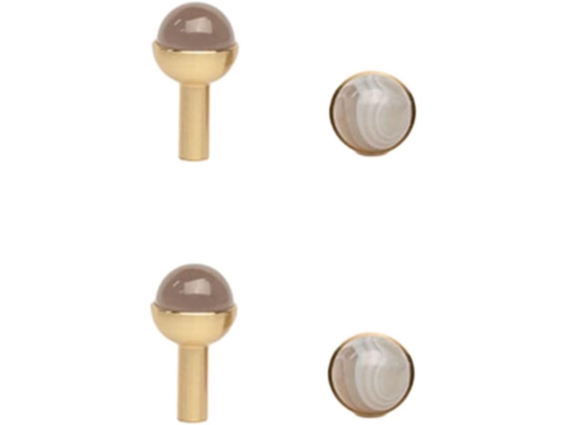 Puxadores De Cristal, 2 Peças, Furo Único, Latão, Para Gaveta, Porta De Armário, Guarda Roupa, Puxador Esférico De