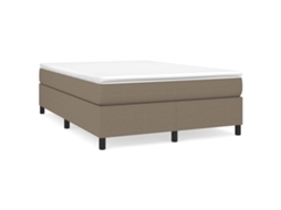 Box Spring Bed Frame, Box Spring Bed Frames Vidaxl Cinzento-acastanhado Tecido (140 X 190 Cm)