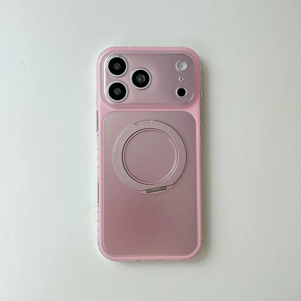 (rosa, Iphone 15 Pro) Capa Macia Para Celular, Suporte Giratório 360°, Proteção Total Da Câmera, Capa Protetora À Prova De Choque.