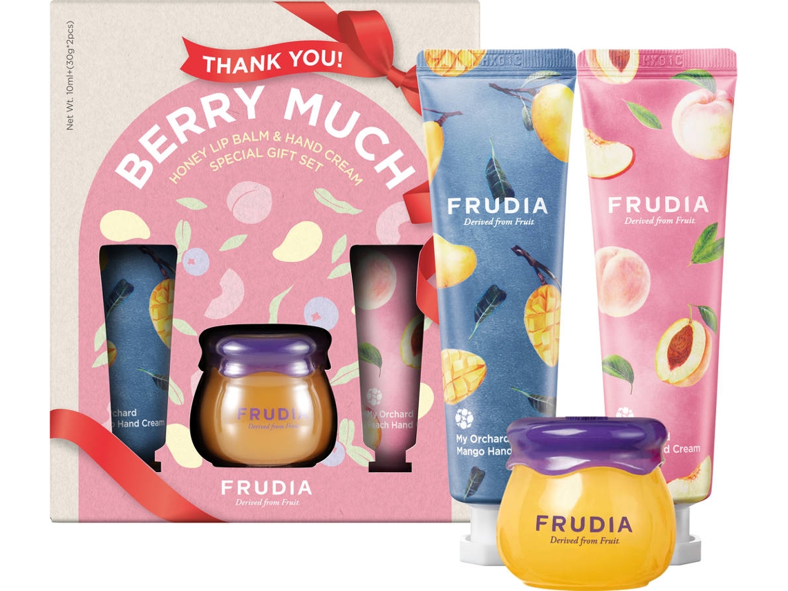Conjunto de Oferta FRUDIA Creme de Mãos e Bálsamo Labial Thank You Berry Much