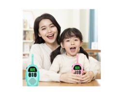 Walkie-talkie Infantil Recarregável De Duas Peças, Azul e Rosa.-aquaforge