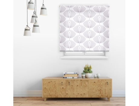 Estore de Rolo HAPPYSTOR Acacia Impressão Digital Gostar Hueso-Morado 130x250 cm