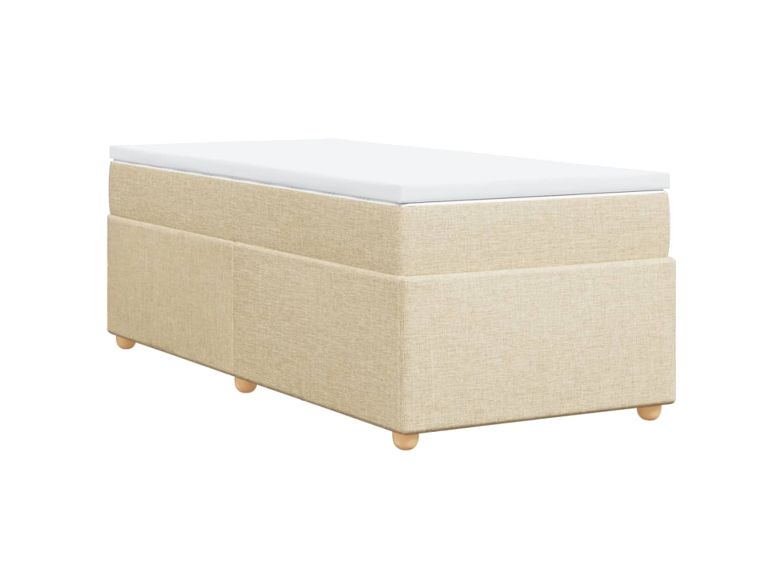 Cama com Molas/colchão 80x200 Cm Tecido Cor Crème MAISON EXCLUSIVE