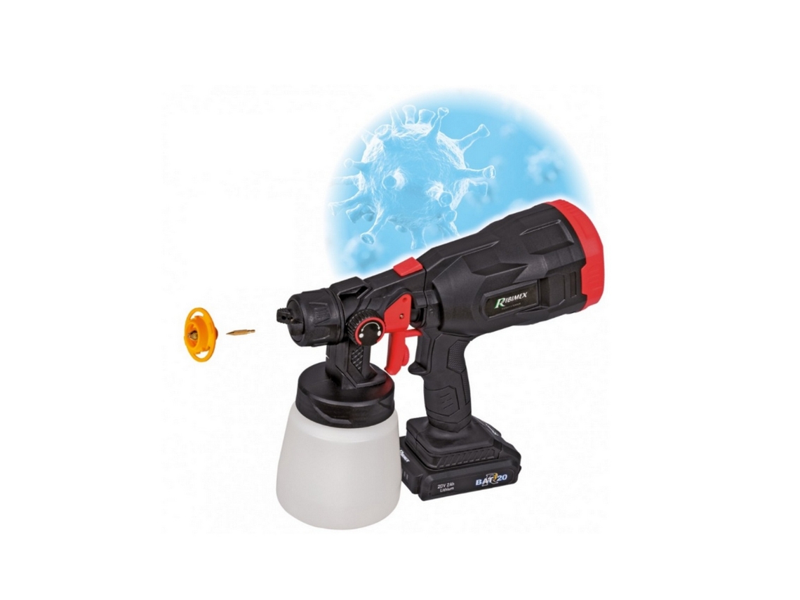Pistola De Pintura Hvlp 3 Em 1 Com Bateria De 20v  - Prbat20/ppkit - Ribimex