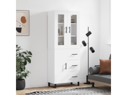 Vidaxl Armário Alto 69,5x34x180 Cm Derivados De Madeira Branco