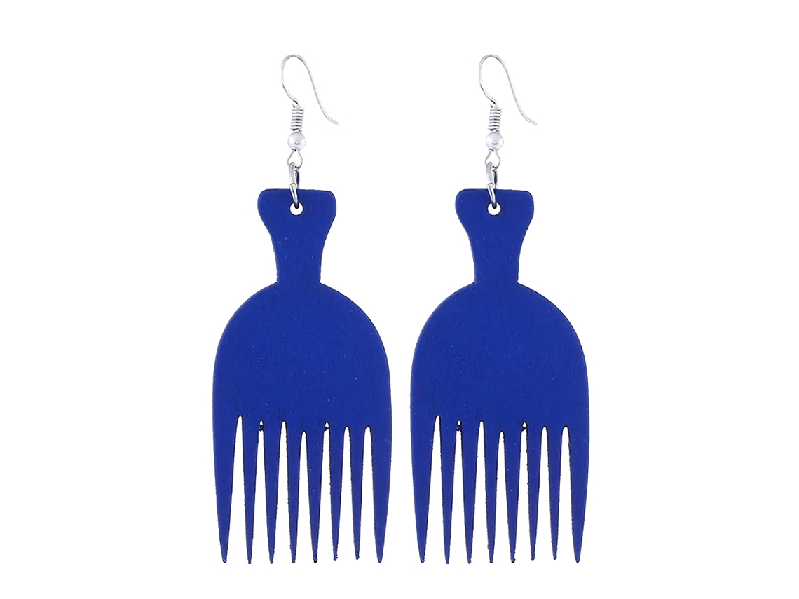 Brincos Pendentes De Pente De Madeira Acessório Fashion Feminino