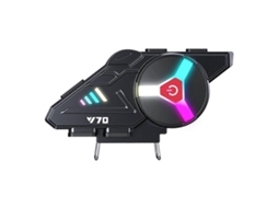 Fone De Ouvido Bluetooth Para Capacete De Motocicleta Y70 Com Luzes Coloridas Rgb Ly Ebike