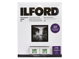 Pacote ILFORD Rc Deluxe Pearl com papel fotográfico multigraduado e 2 filmes fotográficos HP5 Plus de 35 mm.
