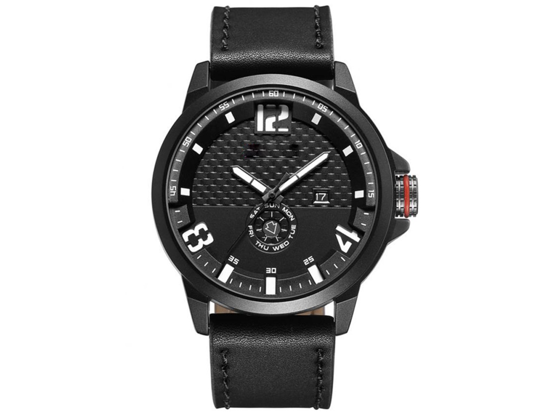 Reloj De Pulsera De Cuarzo Multifuncional Duradero Casual Empresarial Para Hombre (blanco)