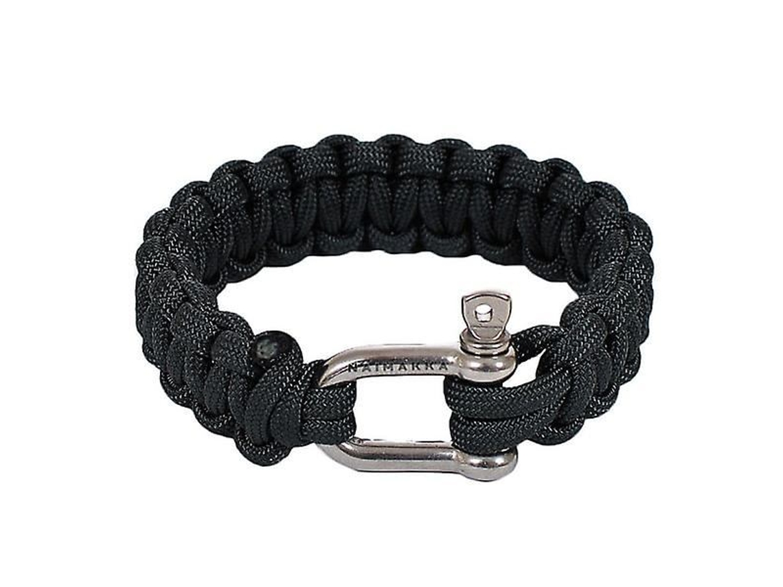 Pulseira Paracord Naimakka Classic Média 21cm Preta BRILVIBERA