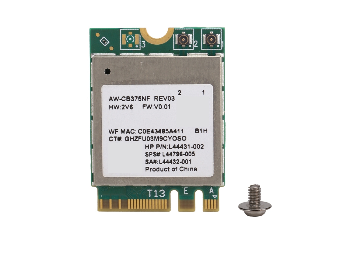 Lurelia Placa Wi-fi M.2 Ngff Rtl8822ce 5.0 Mbps Dual Band 2,4/5 Ghz Bluetooth 5.0