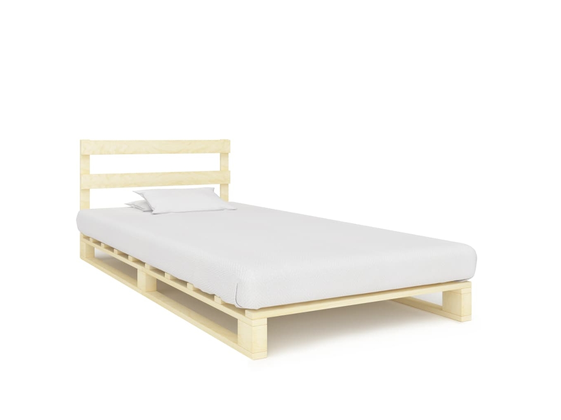Bed Frame, Bed Frames Vidaxl Marrom Madeira De Pinho (90 X 200 Cm)