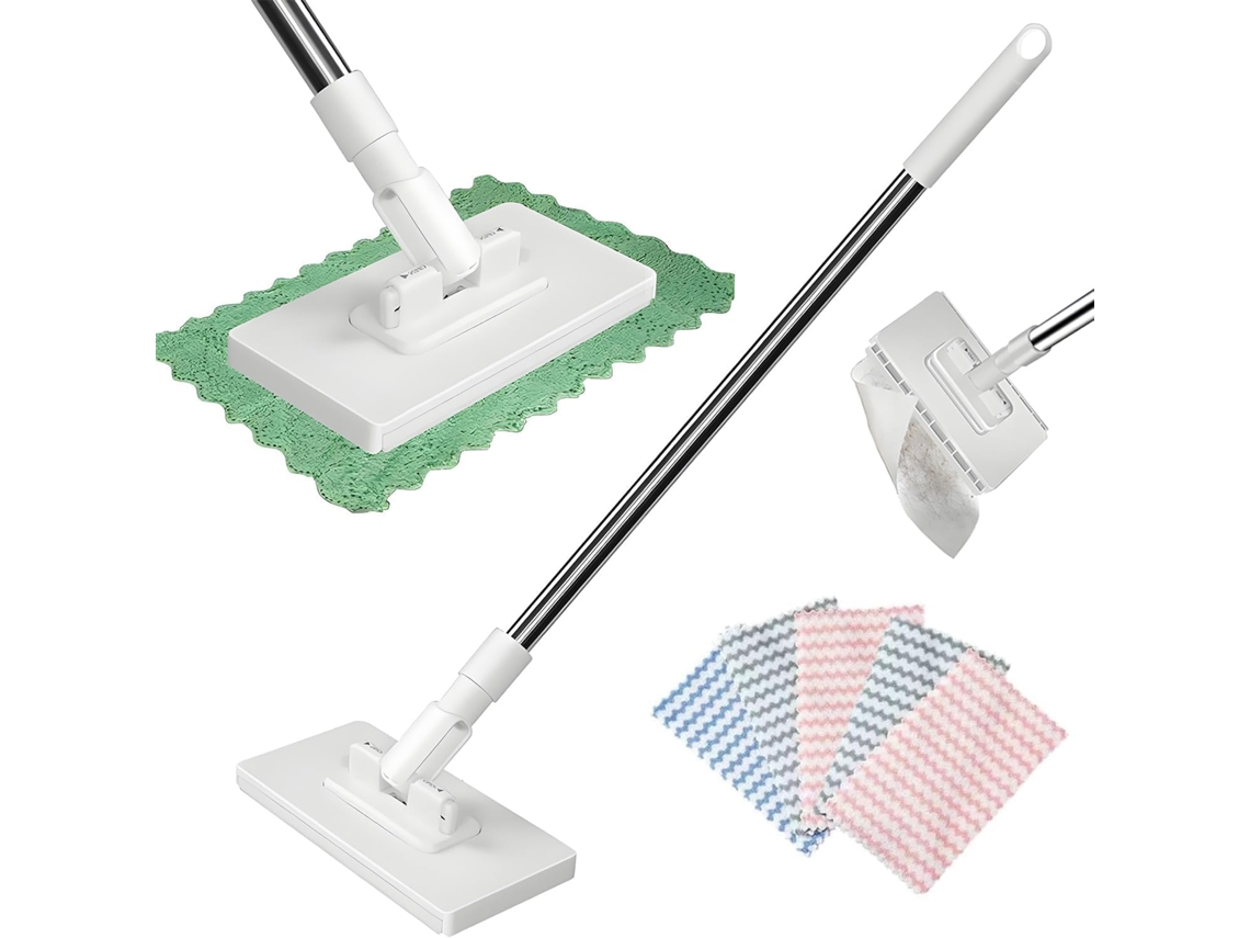 Esfregão Descartável Com Sistema De Encaixe, Cabo De 99cm 39 Polegadas Para Uso Úmido E Seco, Esfregão Plano Com Trava