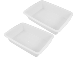 Conjunto De 2 Bandejas De Plástico Para Laboratório
