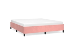 Estrutura de Cama 180x200 Cm Veludo Rosa MAISON EXCLUSIVE