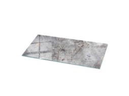 Tampo De Mesa Retangular Espelharte (125x50 Cm - Padrão De Mármore Natural - Cinza)