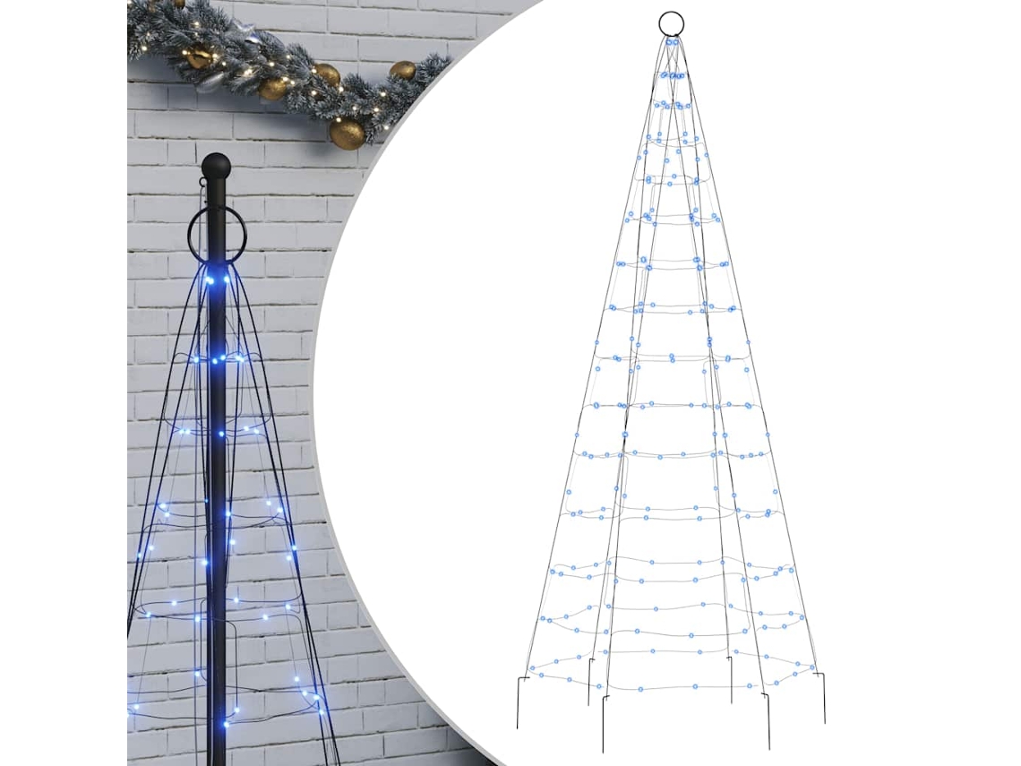 Conjunto 1 Árvore De Natal Led Vidaxl Azul
