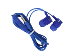 Fones de Ouvido Fio LAXISCREED 3.5mm com Microfone Azul