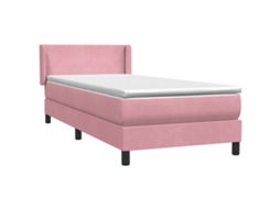 Cama com Molas/colchão Rosa 90x220 Cm Veludo MAISON EXCLUSIVE