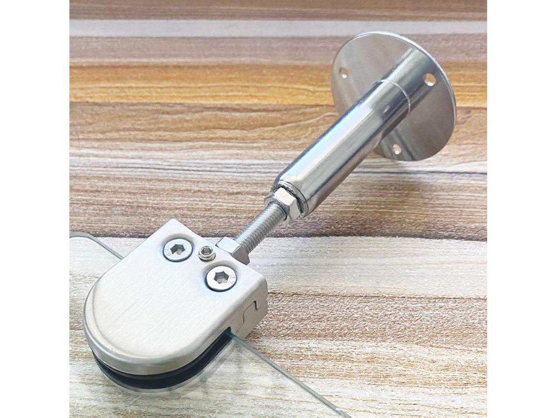 Braço De Suporte Em Aço Inoxidável Para Box Vidro Sem Moldura, Suporte Flexível E Ajustável Para Painel De Vidro